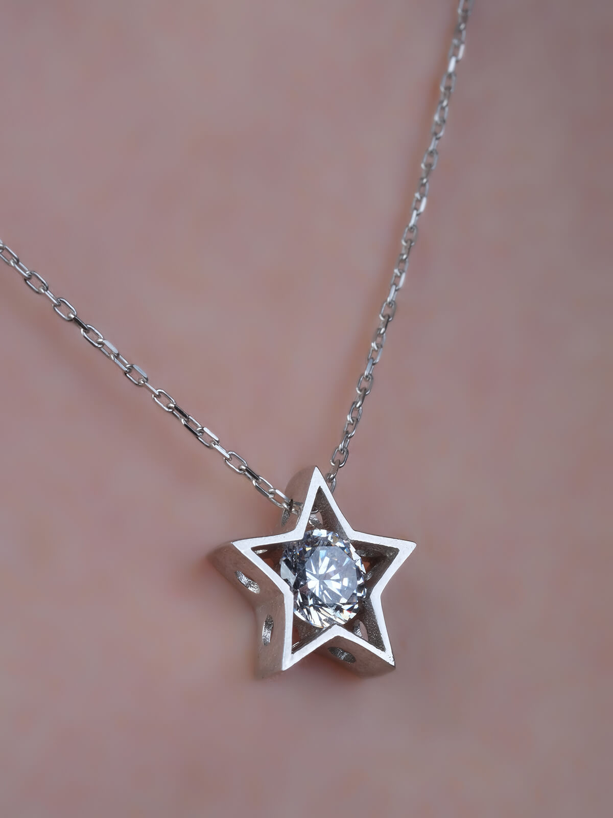 Swarovski Taşlı Star Kolye